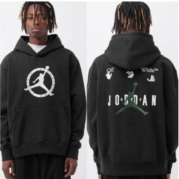 ✔️ NWT✔️ OFF-WHITE x Jordan Black Hoodie